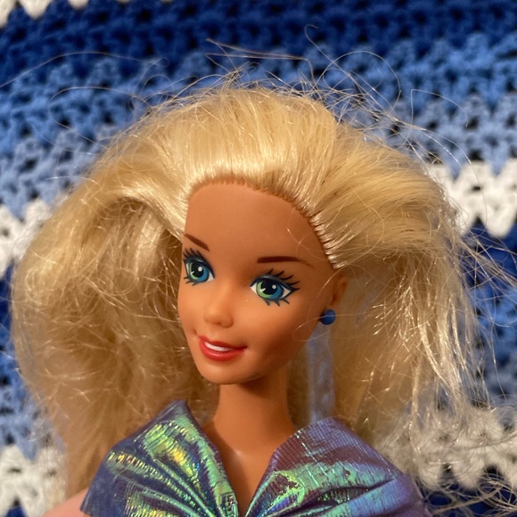 B1G2 - Vintage Superstar Barbie Doll Purple Dress TLC - Buy 1, Get 2 FREE - Picture 4 of 9